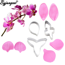 Phalaenopsis Orchid Double Flower Veiners Silicone Molds Fondant Sugarcraft Gumpaste Resin Clay Water Paper Cake Decoratin CS183 2024 - buy cheap