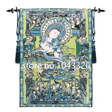 Tapiz budista de algodón de buena calidad de jacauard 116*158cm, tapiz budista clásico de Thangka, tapiz colgante de pared para habitación de sakya 2024 - compra barato