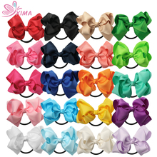 XIMA 20pcs/lot 4''Ribbon Hair Ribbon Bows with Elastic Black Headband for Girls Women Hair Accessories 2024 - buy cheap