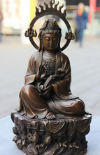 USPS para OS EUA S2826 Templo Cobre Bronze flor de lótus RuYi liberdade Kwan-yin de Guan Yin-yin Boddhisattva 2024 - compre barato