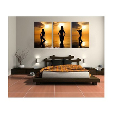 Pintura al óleo abstracta de 3 piezas pintada a mano sobre lienzo, arte de pared, imágenes de chicas desnudas para dormitorio como regalo único, envío gratis 2024 - compra barato