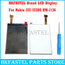 HKFASTEL Original digitalizador de pantalla LCD de pantalla para Nokia 222 222DS RM-1136 de repuesto + herramientas 2024 - compra barato