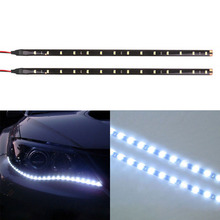 2 uds DIY decoración de coche blanco 30cm 5050 12LED tira de luz LED Flexible impermeable 2024 - compra barato