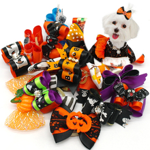 20 pcs Dog Hair Bows Halloween Pet Cat Dog Hair Bows Grooming Dog Accessories For Puppy Chihuahua Teddy 2024 - купить недорого