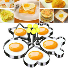 Stainless steel Fried Egg Shaper Pancake Mold 5pcs/set Cute Shaped Fried Egg Mold Pancake Rings Mold Kitchen Egg Cooking Tool 2024 - buy cheap