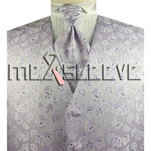 Hot MENS Tuxedo poliéster luz púrpura chaleco Fullback todos los tamaños nuevo 2024 - compra barato