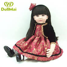 60cm Vinyl Silicone Reborn Baby Doll Toys 24inch  newborn baby princess Toddler Girl  Dolls kids Birthday Gift bebe boneca 2024 - buy cheap