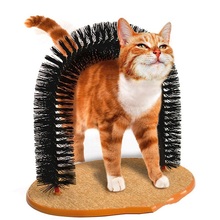 Good Arch Pet Cat Self Groomer With Round Fleece Base Cat Toy Brush Toys For Pets Scratching Devices Cat Grooming Brush Supplies 2024 - buy cheap
