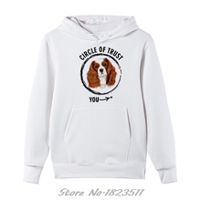 Chaqueta con capucha de lana para hombre, de círculo de confianza-cavalier Sudadera con capucha, King, Charles Spaniel, Harajuku, Otoño e Invierno 2024 - compra barato