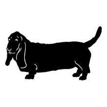 22.6*12.7CM Basset Hound Dog Cover Scratch Car Stickers Fashion Accessories Decorative Body Decals C6-0272 2024 - buy cheap