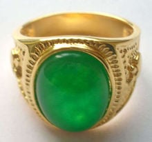 Fine Jewelry GP green Natural Jade men's ring(8,9,10,11,) 2024 - buy cheap