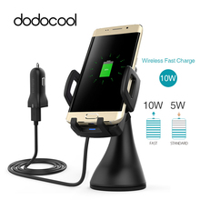 dodocool Qi Car Holder Fast Wireless Car Charger Charging Pad qi Wireless Charger for Samsung Galaxy S9 S8 / S8+ / S7 Edge 2024 - buy cheap