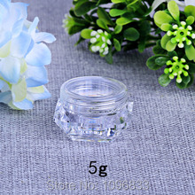 5ML 5g Diamond Jar, Crystal Jar, Clear Cream Jars, Plastic Box, Cosmetic Sample Jars, Plastic Cosmetic Packaging Box, 50pcs/Lot 2024 - buy cheap