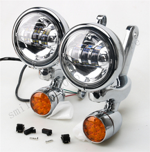 Motorcycle Auxiliary lamps Fog Passing Lights for harley touring street Glide Roadking FLH 06-13 for harley Auxiliary fog light 2024 - buy cheap