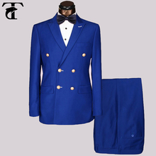 Blazer masculino com botões dourados, blazer azul e preto com lapela 2024 - compre barato