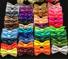 60pcs/lot New Arrival 2" Tiny Cute Felt Polka Dot Bows Without Clips Hair Bows Hair Accessories 44 colors Free shipping 2024 - buy cheap