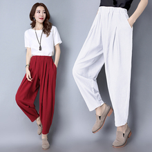 Casual Pencil Pants Women 2022 Women Long Pants    Harem Pants Fashion Loose Slim Wide Leg Trousers Elastic Waist 2024 - buy cheap