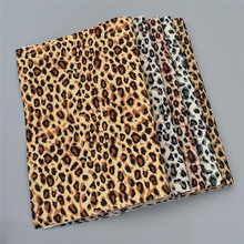 A4 21x29 см с леопардовым принтом ПВХ кожа ткань DIY швейный материал одежды ремесло аксессуары 2024 - купить недорого