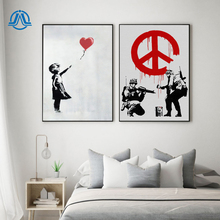 Canvas Print Painting Banksy Posters And Prints Graffiti Wall Art Decorative Nordic Pictures For Living Room Abstract Home Decor 2024 - buy cheap
