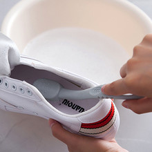 Escova de limpeza de sapato com dois punhos, escova para lavagem de sapatos, lavabo, vaso sanitário, ferramentas de limpeza para casa 2024 - compre barato