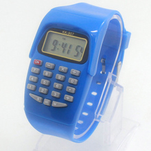 Reloj electrónico con reloj para examen de estudiante, calculadora de 8 dígitos con tiempo y tarjeta de voz, herramienta de cálculo para estudiantes y niños 2024 - compra barato