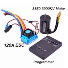 Controlador de velocidad eléctrico ESC, motor sin escobillas, 45A, 60A, 80A, 120A, 3650, 3900kv/ 4300kv, a prueba de polvo para coche de control remoto 1:10 1/10, nuevo 2024 - compra barato