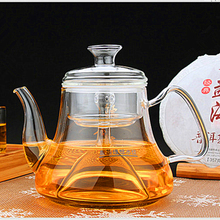 Tetera humeante de vidrio grueso transparente, juego de té chino tradicional, tetera 2024 - compra barato
