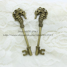 Sweet Bell 8 pcs 20*68mm Antique bronze Color Hippocampal key charms Fit Jewelry Making Charms 2B123 2024 - buy cheap