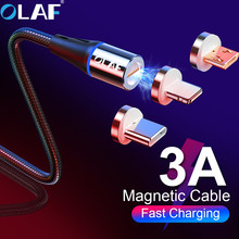 OLAF Magnetic Fast charge Quick charging 3.0 Micro USB Type C Cable For Samsung S8 S9 Plus  QC 3.0 cable for Iphone X XR XS Max 2022 - buy cheap