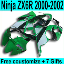 Kit de inyección de 100%, molde de carenado para kawasaki Ninja ZX6R 00 01 02, juego de carenados blancos, ZX6R, 2000, 2001, 2002, KL57 2024 - compra barato