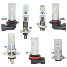 Farol automotivo de led, h4 h7, h1, h3, h11, hb4/9006, hb3/9005, branco, 6000k, 80w, 3200lm, fonte de luz para carro 2024 - compre barato