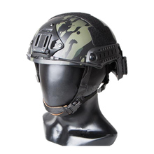 Тактический баллистический шлем, спортивный шлем для страйкбола, пейнтбола, АБС, велосипедный шлем Мультикам, черный, размер M L 2024 - купить недорого