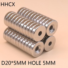 100PCS/LOT Magnet 20*5 Hole 5 N38 Strong D Countersunk NdFeB Magnet 20x5 Permanent Neodymium Magnets 20X5-5 2024 - buy cheap