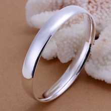 Pulseira oval da moda banhada a prata brilhante bracelete para mulheres joias de fábrica smtb169 2024 - compre barato