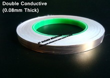 Cinta de lámina de cobre conductora, adhesivo individual de doble cara (0,08mm de espesor), 10mm x 30M, escudo EMI 2024 - compra barato