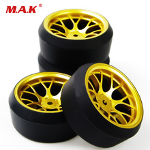 6mm 12mm Hex Car Parts Offset RC Drift Tires Wheel Rims Set 4Pcs DHG+PP0370 For HPI HSP 1:10 Drift Car Racing Car 2024 - buy cheap