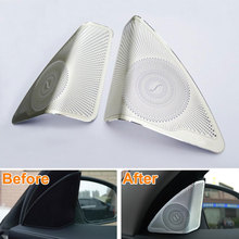 Car Styling Inner Upper Door Stereo Tweeter Loundspeaker Trim Cover Sequined Decoration Sticker Fits For Benz C class 2015 2024 - buy cheap