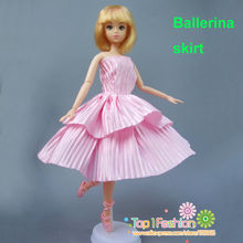 1 Pieces Pink Tutu Ballerina Skirt  For Barbie Doll short Mini dress Gift for girl 2024 - buy cheap