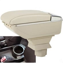 For Mazda 2 sedan armrest box PU Leather central Store content box with cup holder products car-styling accessories 08-13 2024 - buy cheap