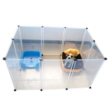 Pet dogs House Plastic Transparent Dog Fence DIY Multi-functional Kennel House for Dogs Cats Practical Home Keeper Dog Door file 2024 - buy cheap