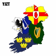 YJZT 15.6CM*12.7CM Province Ireland Car Sticker Flag Map Decal Car Accessories 6-0894 2024 - buy cheap