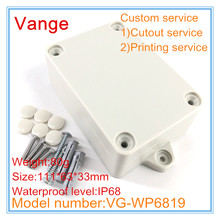 2pcs/lot small wall-mounted IP68 waterproof junction box 111*63*33mm ABS plastic enclosure apparatus for electrical PCB product 2024 - buy cheap