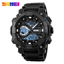 SKMEI 1228 Men Sport Watch Digital Quartz Watches LED Big Dial Clock 30M Waterproof Dual Display Wristwatches Relogio Masculino 2024 - buy cheap