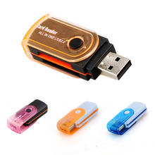 Многофункциональный USB 2,0 все в одном Мульти считыватель карт памяти для Micro SD/TF M2 MMC SDHC MS карты памяти читатели случайные цвета 2024 - купить недорого
