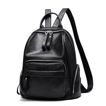 Yingpei moda feminina mochila de alta qualidade jovens mochilas de couro para adolescentes meninas do sexo feminino escola saco de ombro bagpack preto 2024 - compre barato