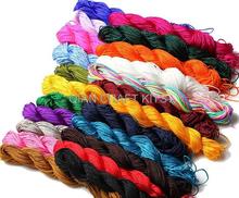 500 meters Silk smooth String Cords in mixed colors 1mm Cords for Pendants, Jewellery Making, Fabric Crafts 2024 - buy cheap