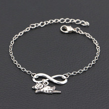 My Happy Cat Infinity Bracelet Antique Silver Color Animal DIY Handmade Bracelet Women Fashion Jewelry 2024 - buy cheap
