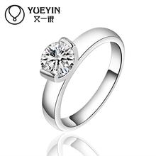 Anel de zircão Atacado banhado a prata anéis de casamento para as mulheres engagement jóias Nupcial anelli donna brilhante anillos mujer 2024 - compre barato