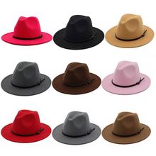 Винтажная однотонная фетровая шляпа, зимняя женская шляпа с мягкими чашками, церковная шляпа джазового цвета, шляпа-федора, верхняя шляпа, популярные красивые аксессуары для девушек, шляпа 2024 - купить недорого