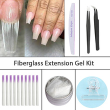 5pcs/lot Fiberglass Extension Gel Kit with Clip Nail File Tweezers For Nail Extension Acrylic Tips Manicure Salon Tool 2024 - buy cheap